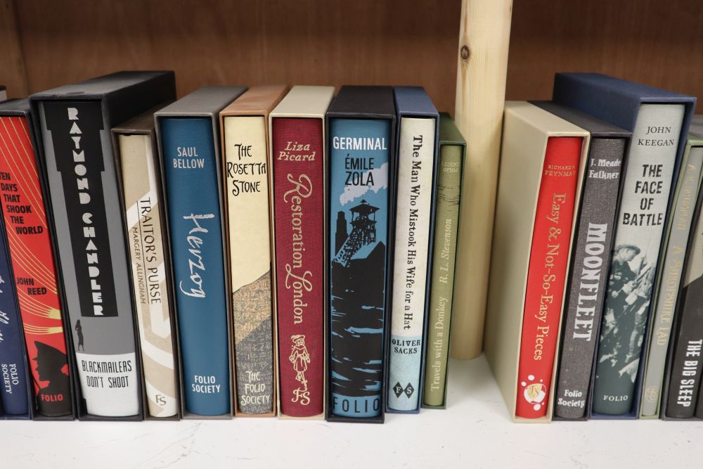 Folio Society - 44 Miscellaneous titles, including - Braudel, Fernand - The Mediterranean and the Mediterreanean World, 3 vols, 2000 an